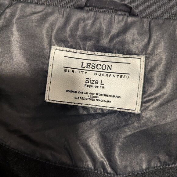 Lescon Men's Black Windbreaker Jacket Size L Lightweight Casual Regular Fit - Picture 4 of 7